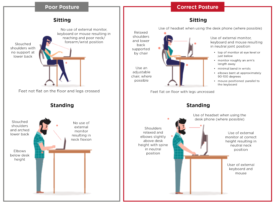 Back care tips with a desk job